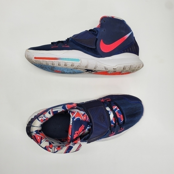 Nike Kyrie 6 “Team USA” Blue Red White Shoes Men Size 9 Irving BQ4630-402 - Picture 9 of 16